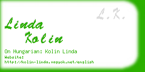 linda kolin business card